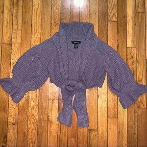 Arden B Lambswool Metallic Knit Cardigan